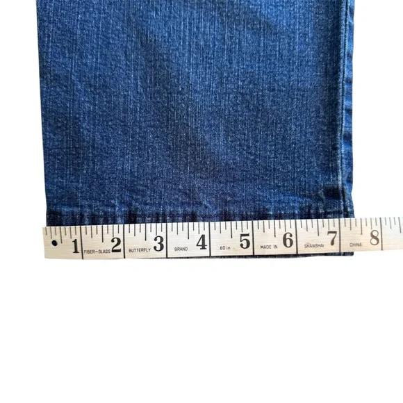 Croft & Barrow Stretch Dark Blue Straight Leg Jeans Elastic Waist Size Large - Picture 8 of 8